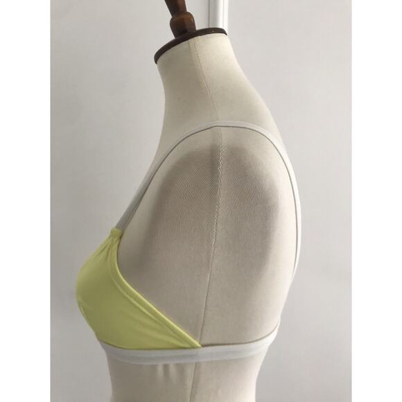 Solid & Striped Bikini Top Triangle Colorblock Swimwear - Picture 3 of 5